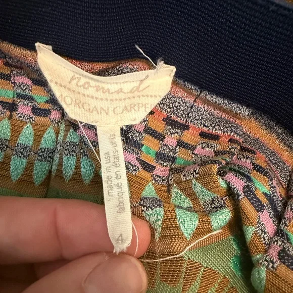 Nomad by Morgan Carper for Anthropologie Purple Aqua Skater Circle Mini Skirt - Picture 3 of 6